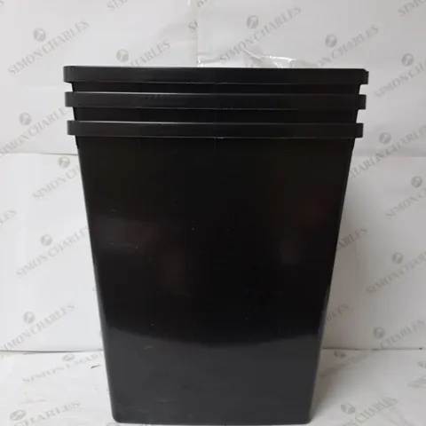 BOXED SET OF 3 RECYCLING UTILITY BINS 40L