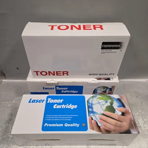 BOX OF APPROXIMATELY 10 ASSORTED BOXED LASER TONER CARTRIDGES IN VARIOUS MODELS