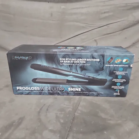 REVAMP ST-2000-GB ULTRA WIDE SHINE HAIR STRAIGHTENER - BLACK