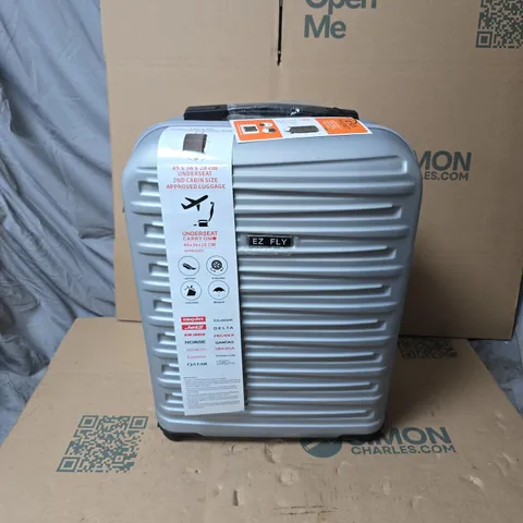 EZ FLY UNDERSEAT TROLLEY BAG – 45 X 36 X 20 CM CARRY-ON LUGGAGE (SILVER)