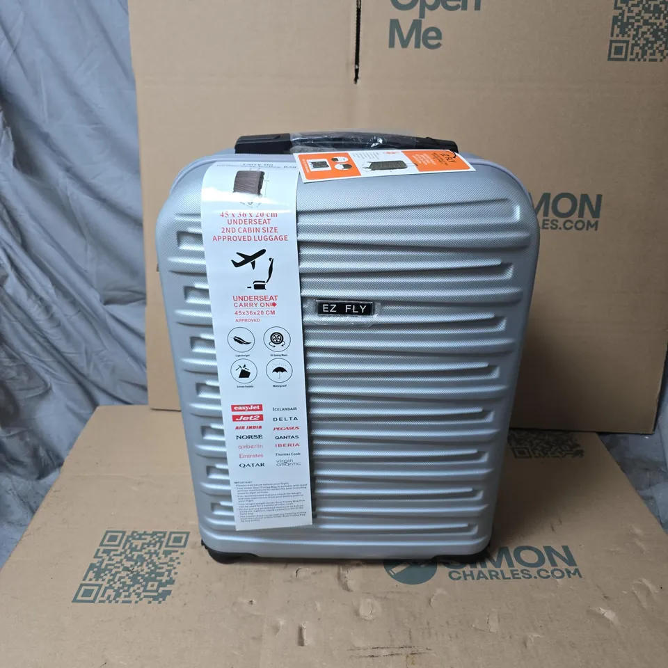 EZ FLY UNDERSEAT TROLLEY BAG – 45 X 36 X 20 CM CARRY-ON LUGGAGE (SILVER)
