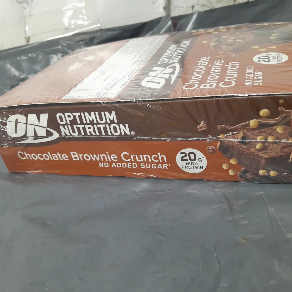 sealed optimum nutrition chocolate brownie crunch multi pack - 10x65g
