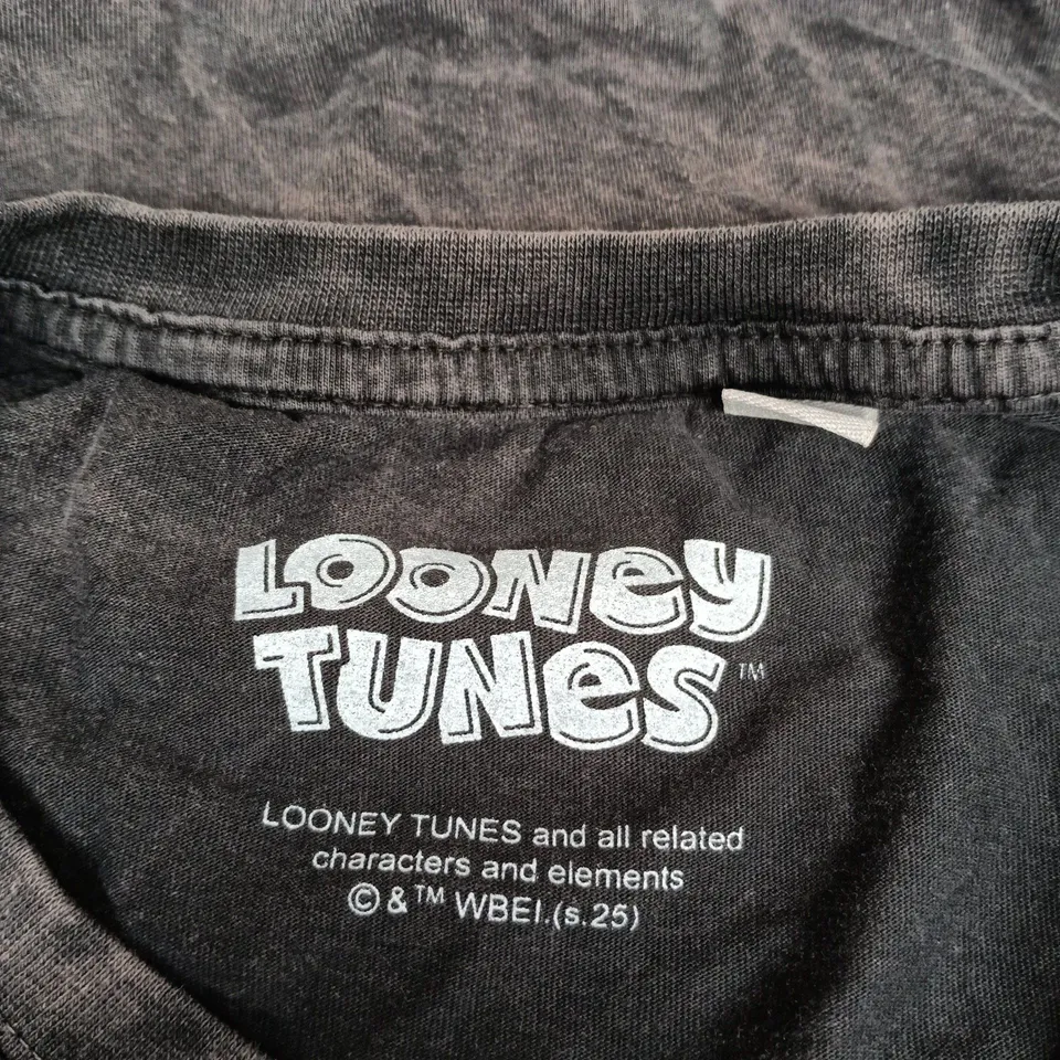 LOONEY TUNES GRAPHIC T‑SHIRT – BLACK BAT MOON DESIGN (LICENSED) SIZE XL