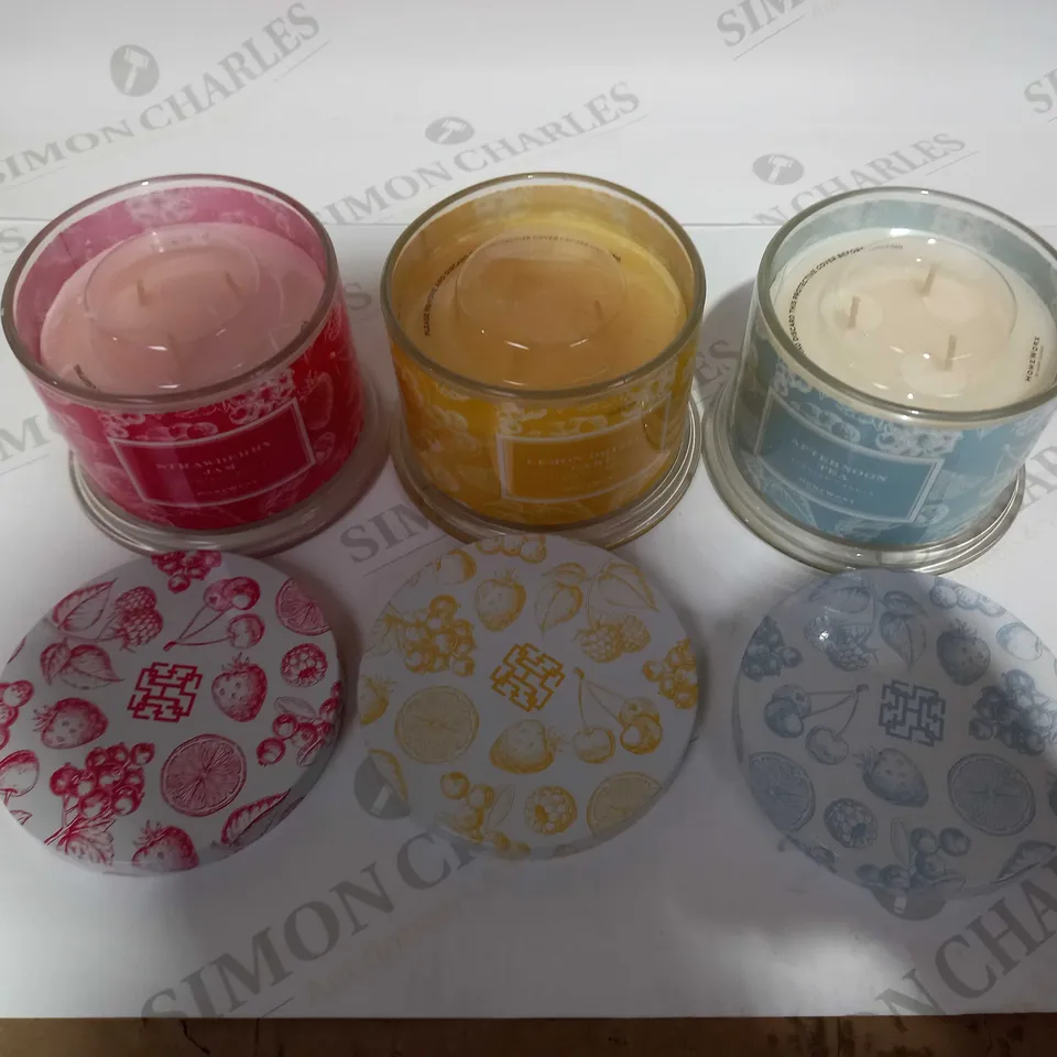 OUTLET BY HARRY SLATKIN SET OF 3 AFTERNOON TEA 3 WICK CANDLES