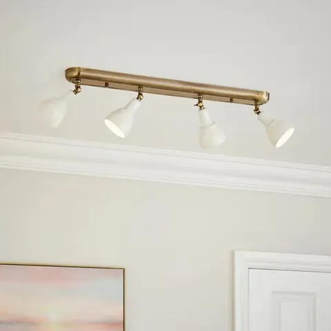 BOXED WYBRIDGE 4 LIGHT SEMI FLUSH SPOTLIGHT BAR