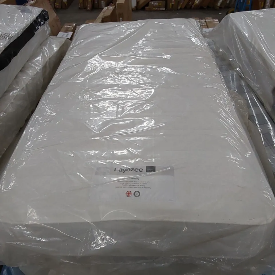 BAGGED LAYEZEE 3FT SINGLE SIZED MEMORY FOAM MATTRESS 