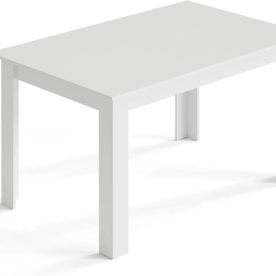 BOXED MONDEER DINING TABLE, 138 X 90CM - WHITE (1 BOX)