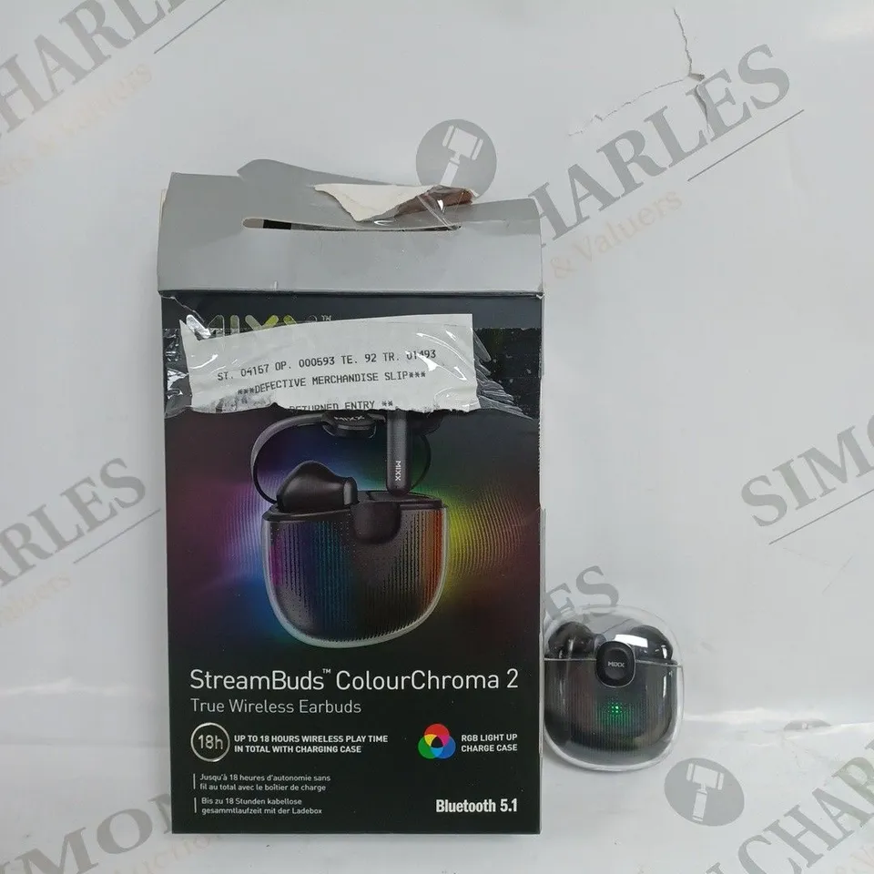 MIXX STREAMBUDS COLOUR CHROMA 2  WIRELESS EARBUDS