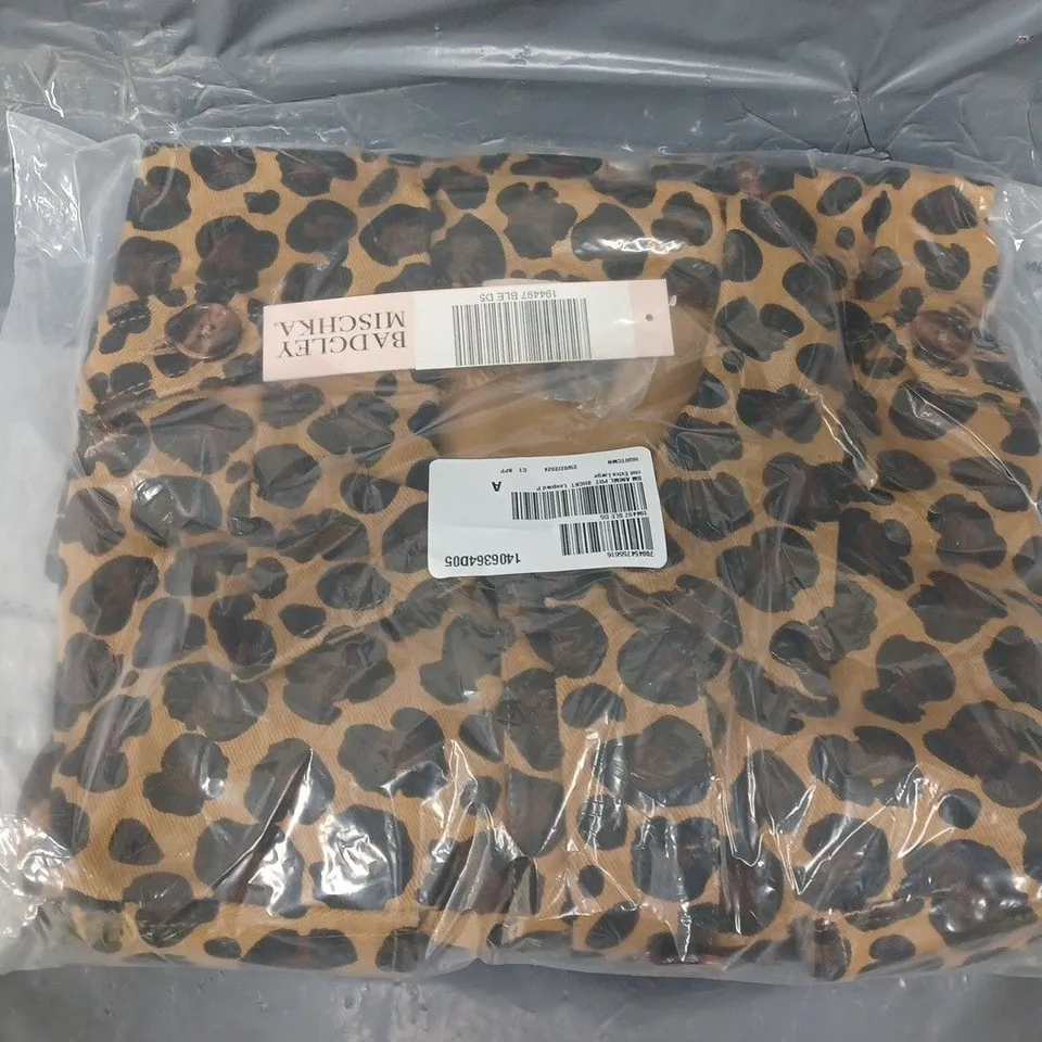 BAGGED BADGLEY MISCHKA LEOPARD PRINT SHACKET - XL