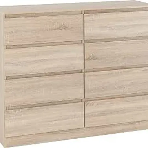 BOXED MALVERN 8 DRAWER CHEST - SONOMA OAK EFFECT (2 BOXES)