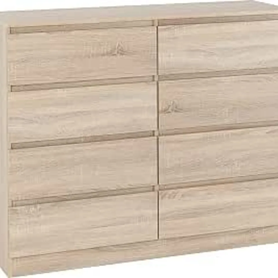 BOXED MALVERN 8 DRAWER CHEST - SONOMA OAK EFFECT (2 BOXES)