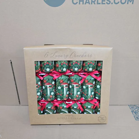 BOX OF 6 PACKS OF GISELA GRAHAM LUXURY CRACKERS 6 PER PACK