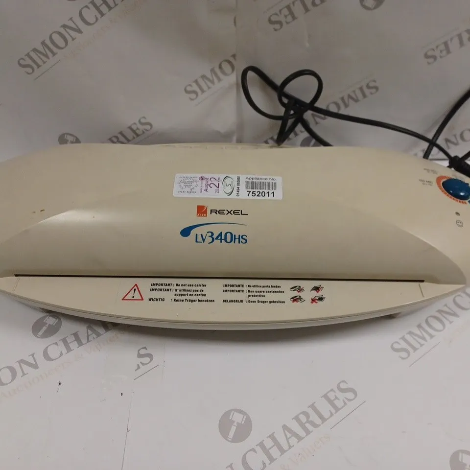 REXEL A3 LV 340HS PERSONAL LAMINATOR 