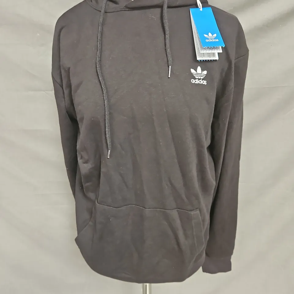 ADIDAS ESSENTIAL HOODIE IN BLACK SIZE XL
