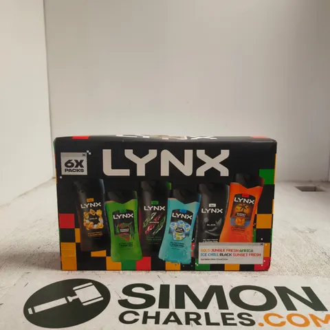 LYNX 6X BODY WASH GIFT PACK – 225ML BOTTLES (ASSORTED SCENTS)