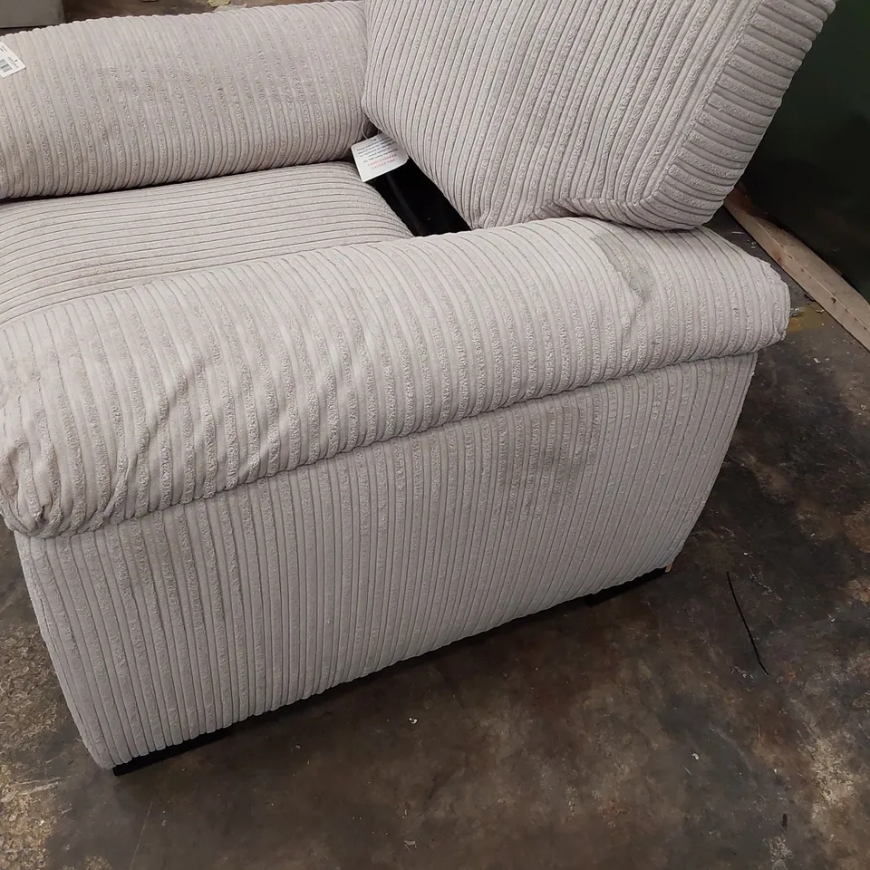 DESIGNER EASY CHAIR NATURAL JUMBO CHORD FABRIC 