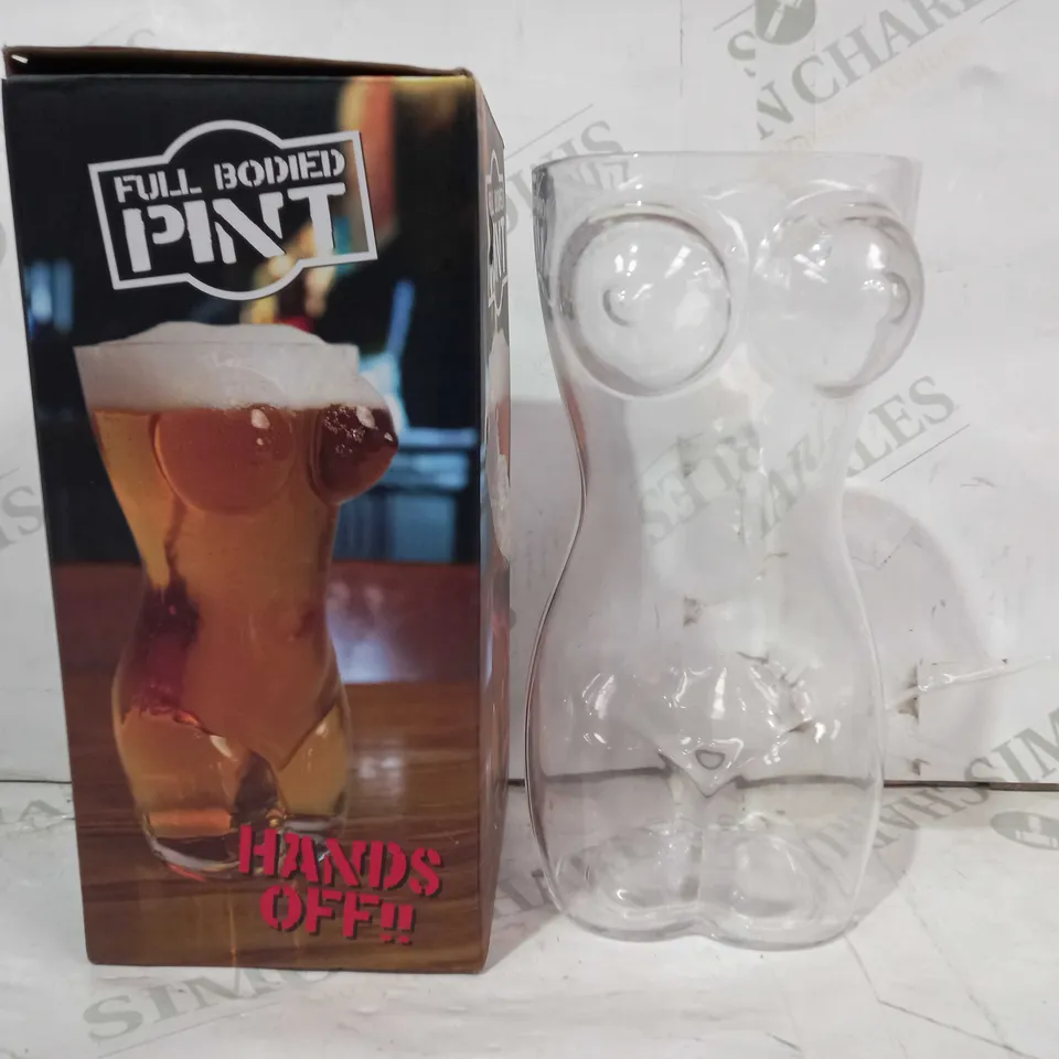 FULL BODIED PINT NOVELTY BODY SHAPED BEER/ALE GLASS - FEMALE TORSO