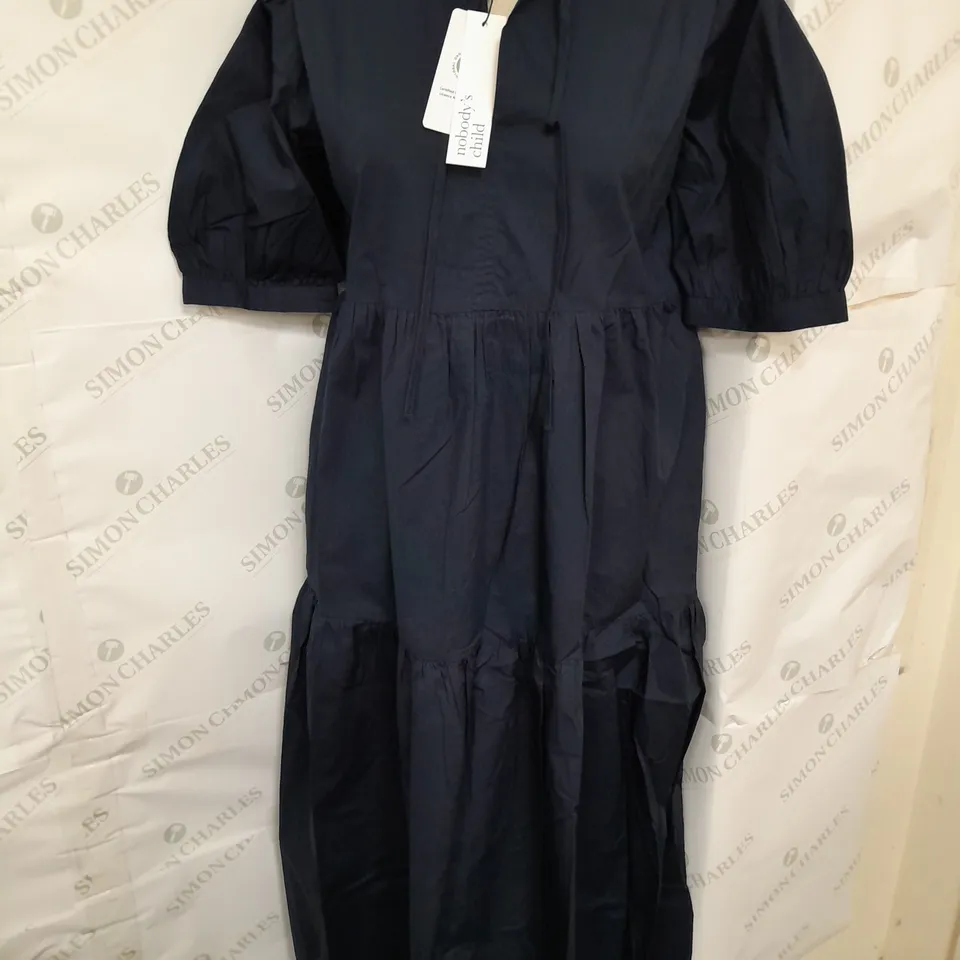 NOBODY'S CHILD ROCHELLE MIDI DRESS IN INDIA NAVY SIZE 10