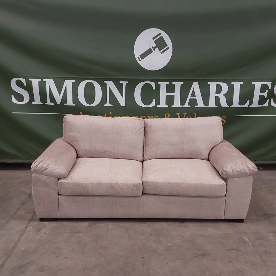 SALERNO STANDARD BACK 3 SEATER FABRIC SOFA - NATURAL RRP £599