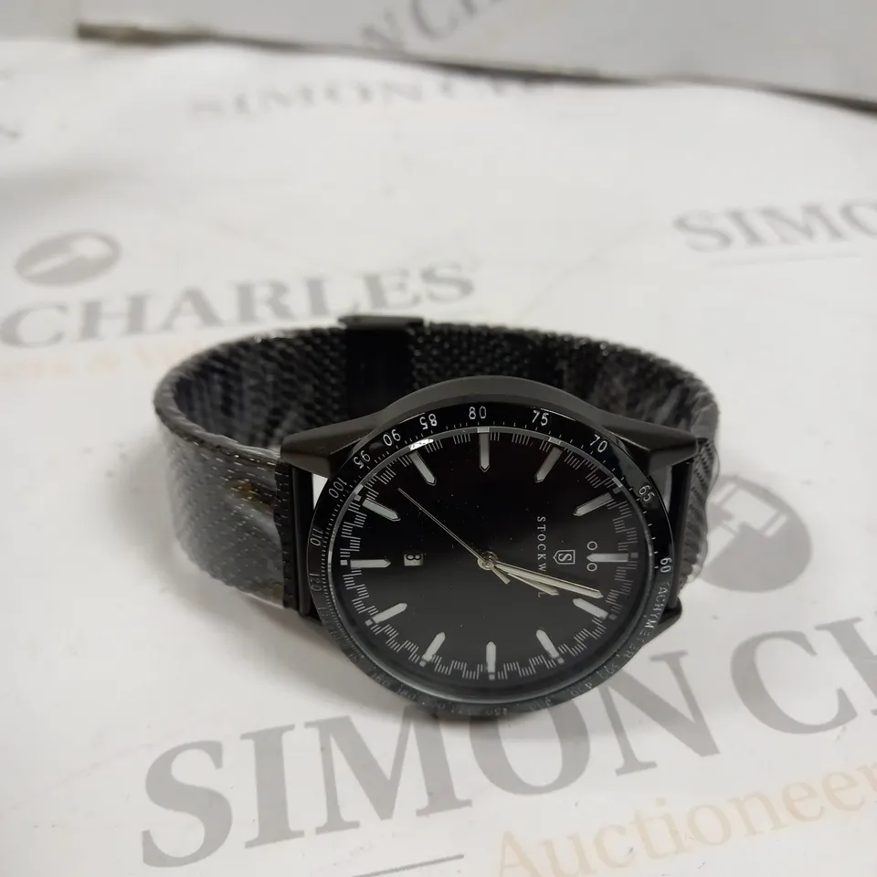MENS STOCKWELL ST470 WATCH – LIMITED EDITION MOTOR SPORTS MODEL – DATE FEATURE - STAINLESS STEEL STRAP