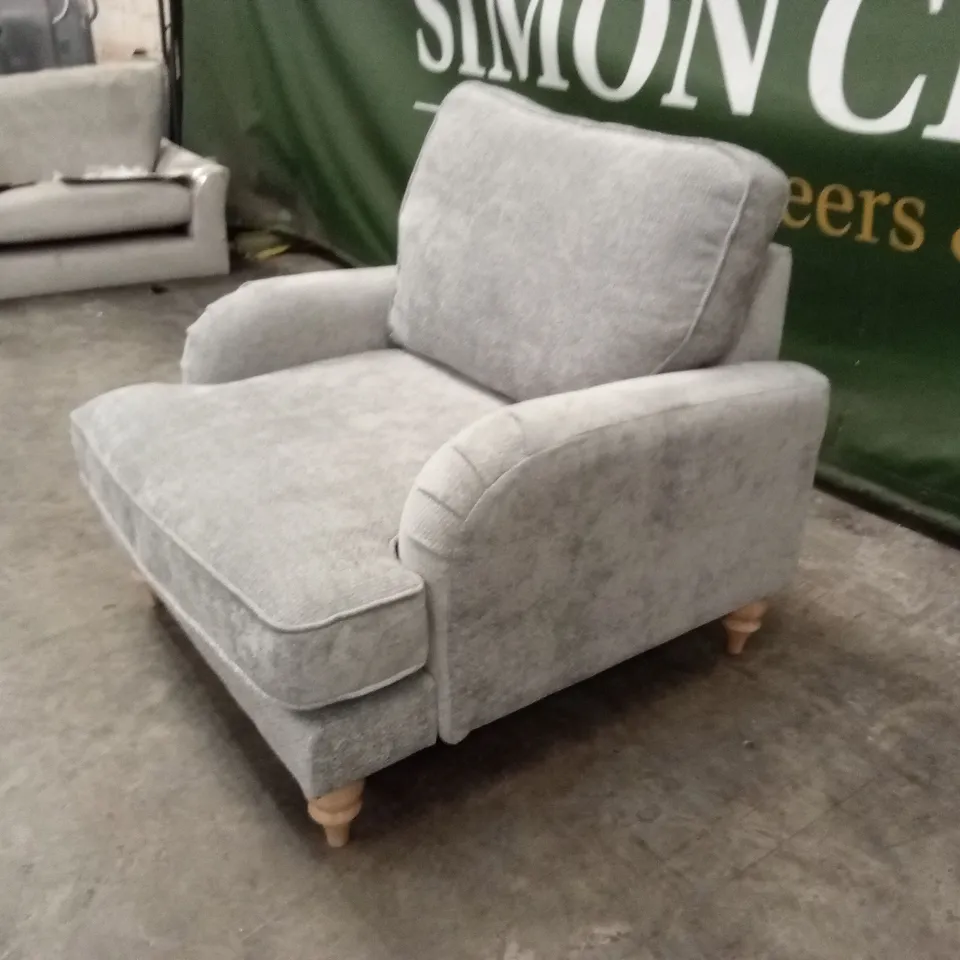 HEPBURN FABRIC ARMCHAIR - GREY RRP £499