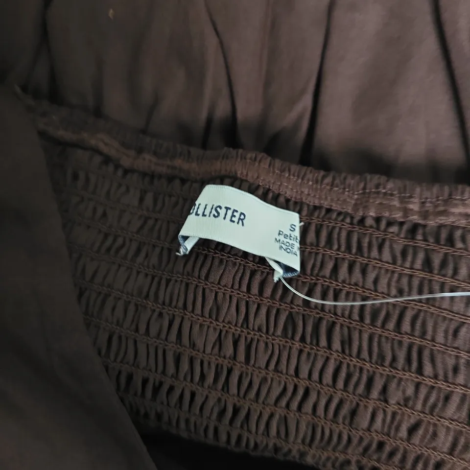 HOLLISTER HIGH-NECK DROP WAIST SKORT DRESS IN BROWN - SMALL P