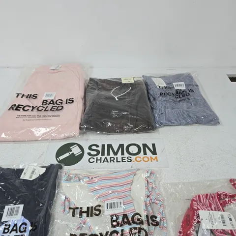 BOX OF APPROXIMATELY 40 ASSORTED COTTON ON CLOTHING ITEMS INCLUDING THE TINY GRAPHIC TEE, CLASSIC FLEECE SWEATPANTS AND STRING TIE SIDE BRAZILIAN BIKINI BOTTOM
