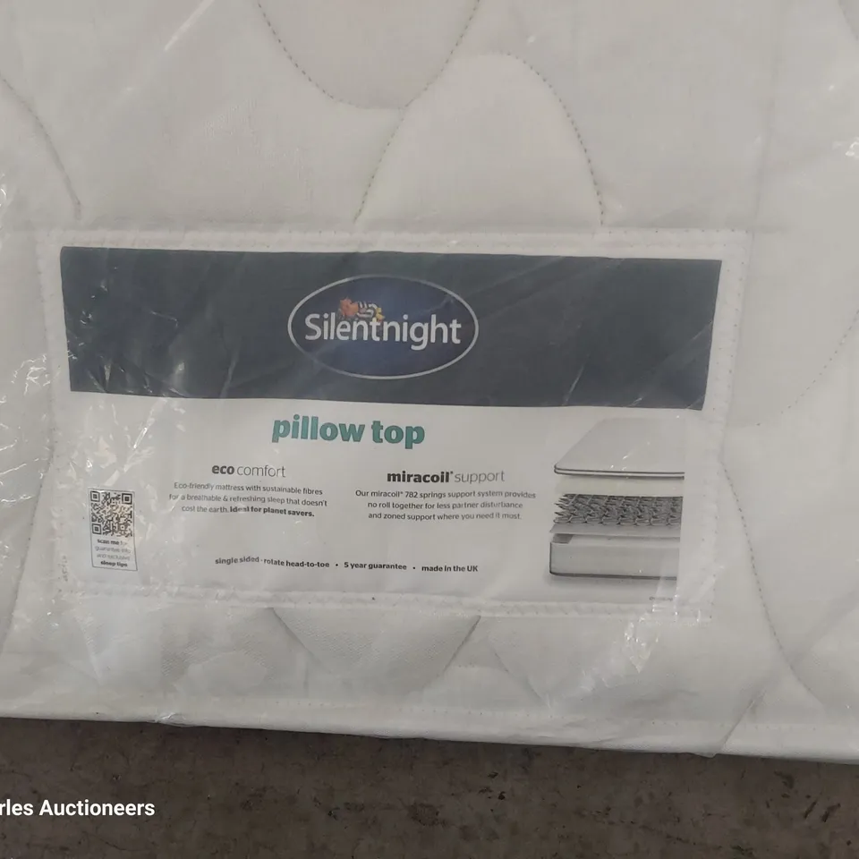 QUALITY BAGGED 4'6" DOUBLE ECO COMFORT MIRACOIL PILLOWTOP MATTRESS 
