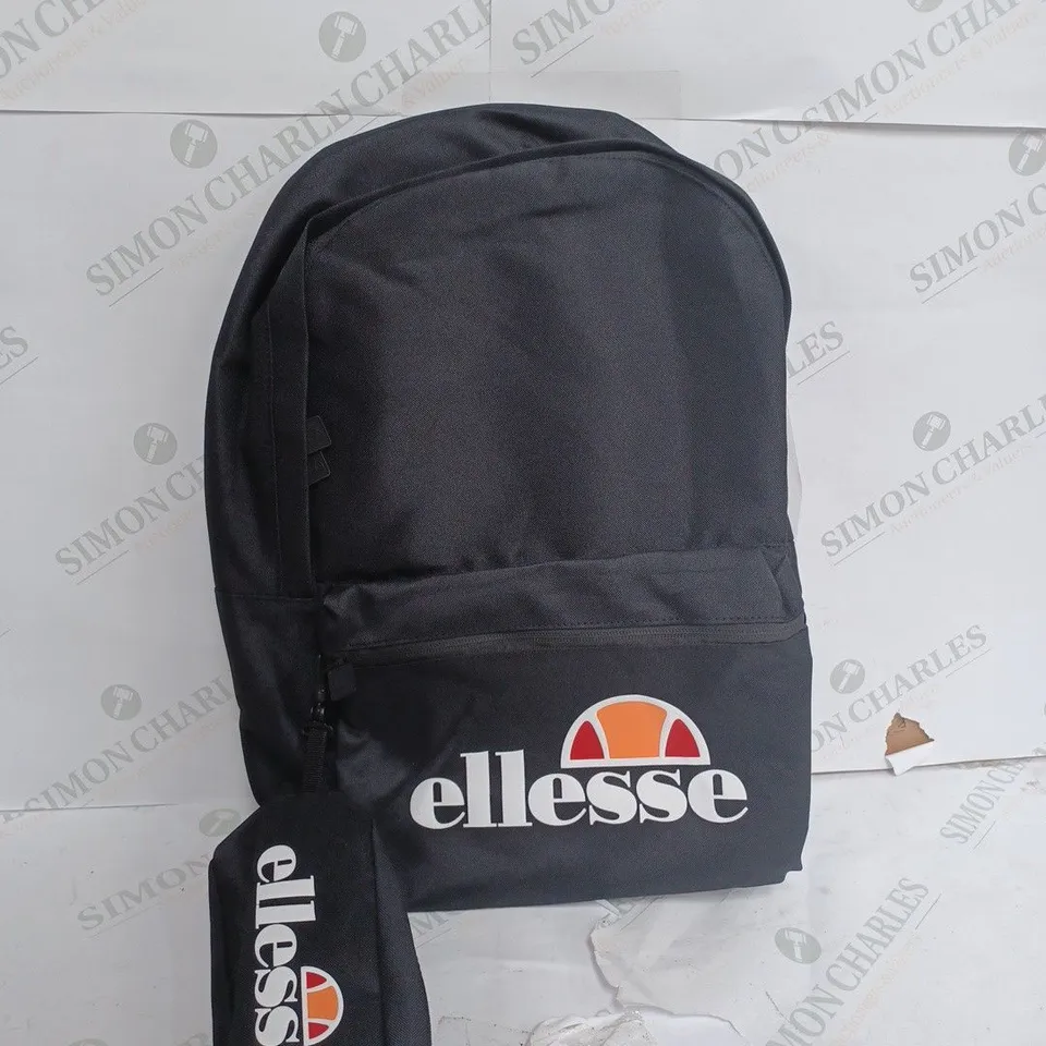 ELLESSE ROLBY BACKPACK IN BLACK & AND PENCIL CASE