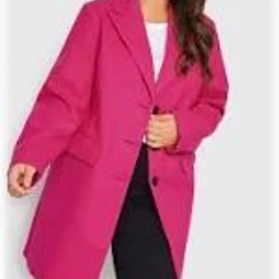 DANNII MINOUGE SINGLE BREAST PINK COAT SIZE 18
