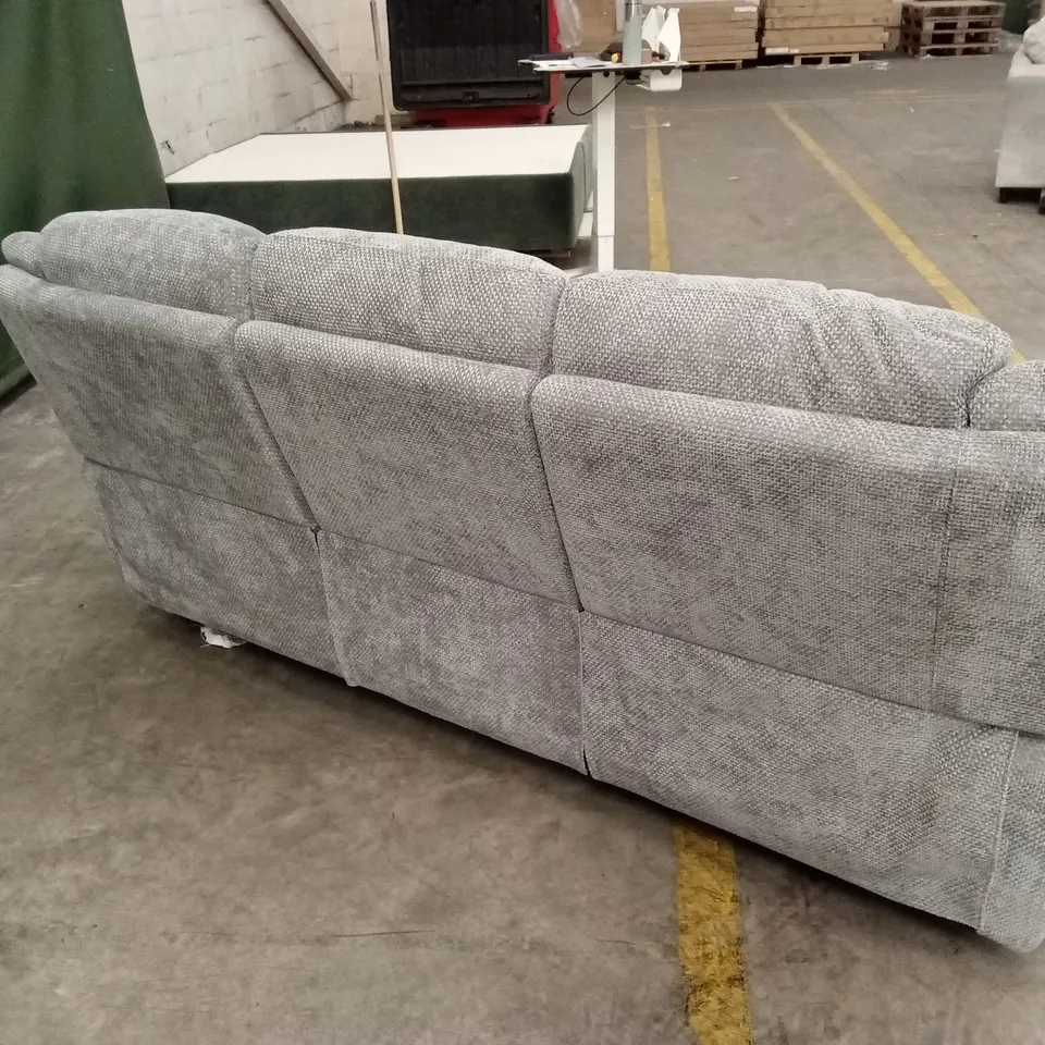 ALBION 3 SEATER FABRIC MANUAL RECLINER SOFA - GREY RRP £679