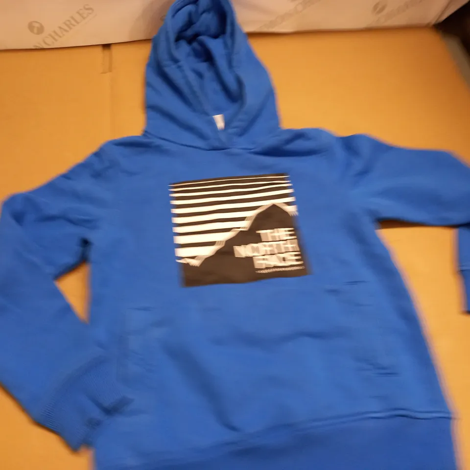 NORTH FACE BLUE YOUTH HOODIE - M