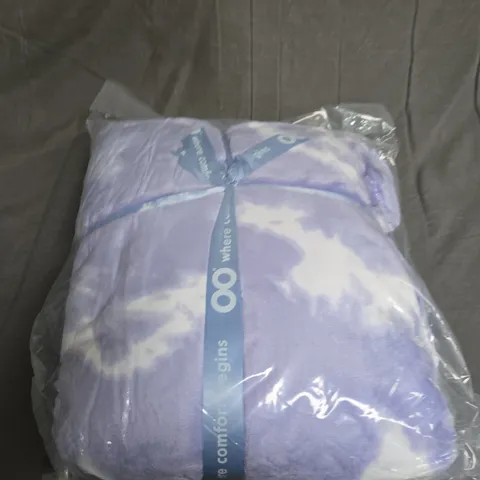 SEALED OODIE ADULT OVERSIZED HOODED BLANKET - PURPLE TYE DYE