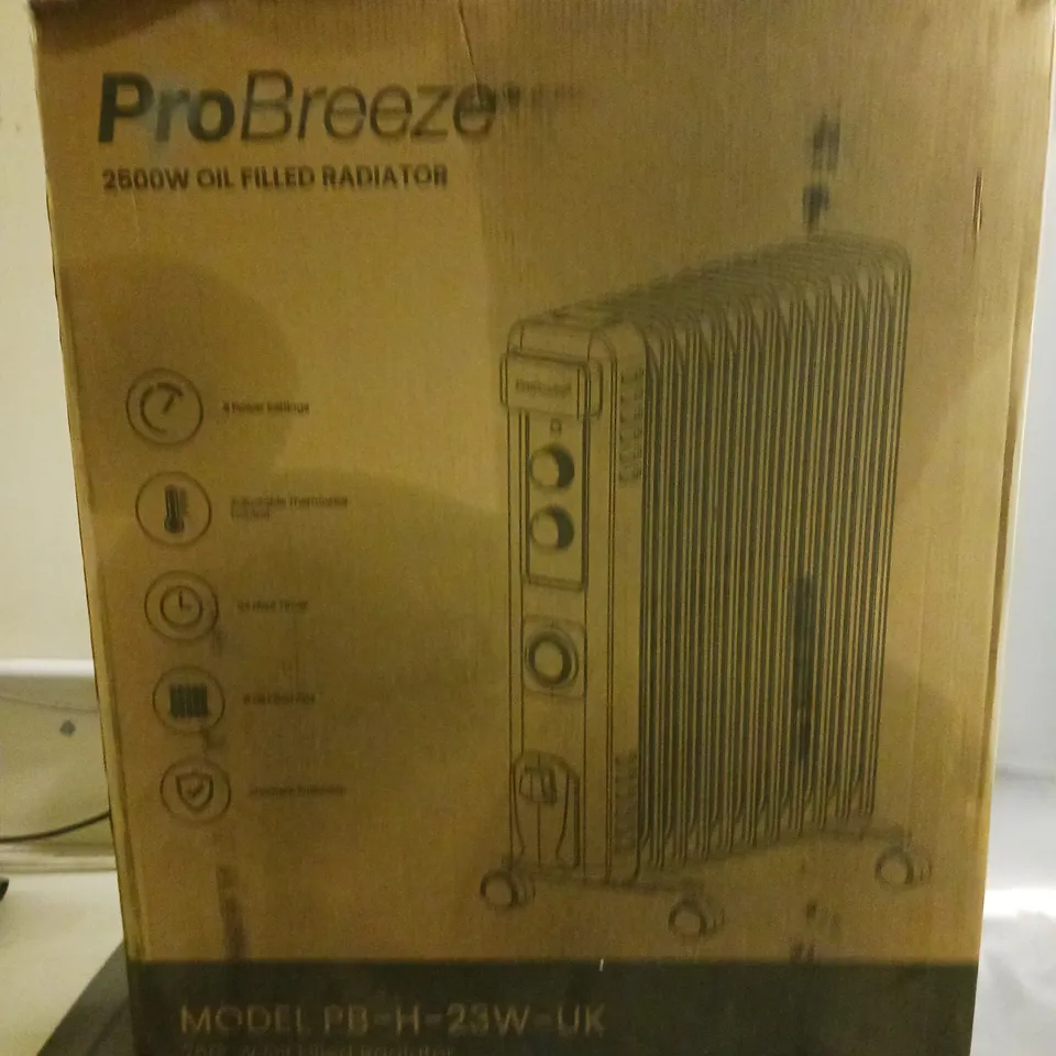 BOXED PROBREEZE 2500W OIL FILLED RADIATOR