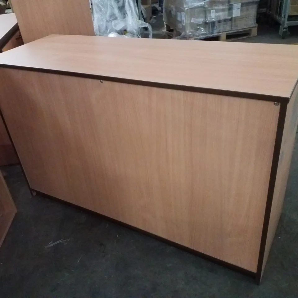 12 SECTION STORAGE UNIT WITH BROWN EDGING 1360×481×842MM