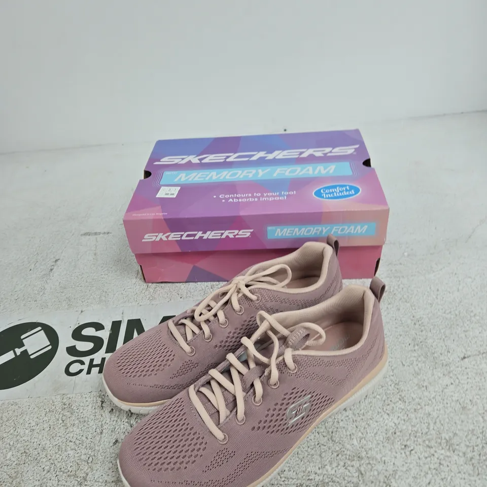 SKECHERS WOMEN'S MEMORY FOAM SNEAKERS – PINK, UK 6.5 (US 9)