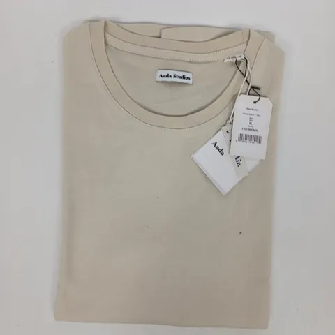 AADA STUDIOS PUREAIR SPECIAL T-SHIRT IN ECRU SIZE XL (UK 14)