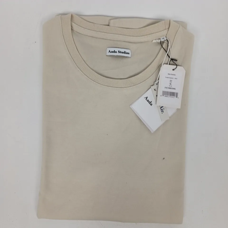 AADA STUDIOS PUREAIR SPECIAL T-SHIRT IN ECRU SIZE XL (UK 14)