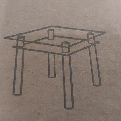 BOXED JAYZEE TABLE - BLACK & BLACK GLASS (2 BOXES)