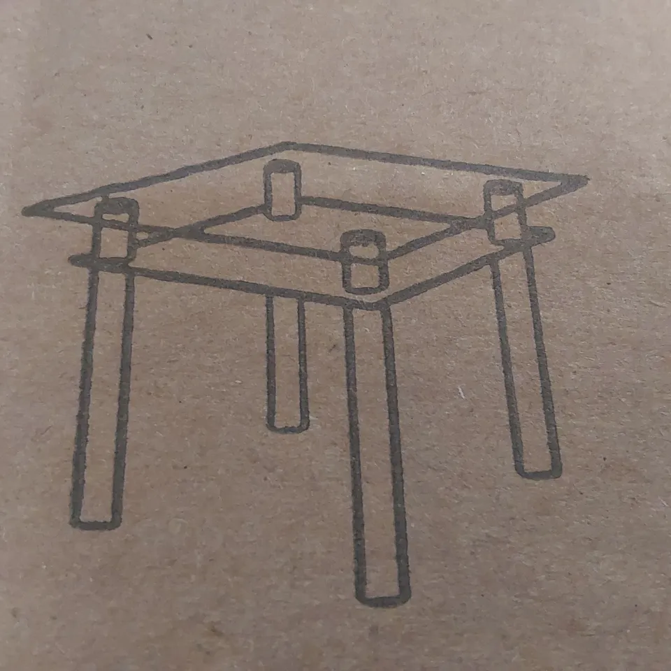 BOXED JAYZEE TABLE - BLACK & BLACK GLASS (2 BOXES)