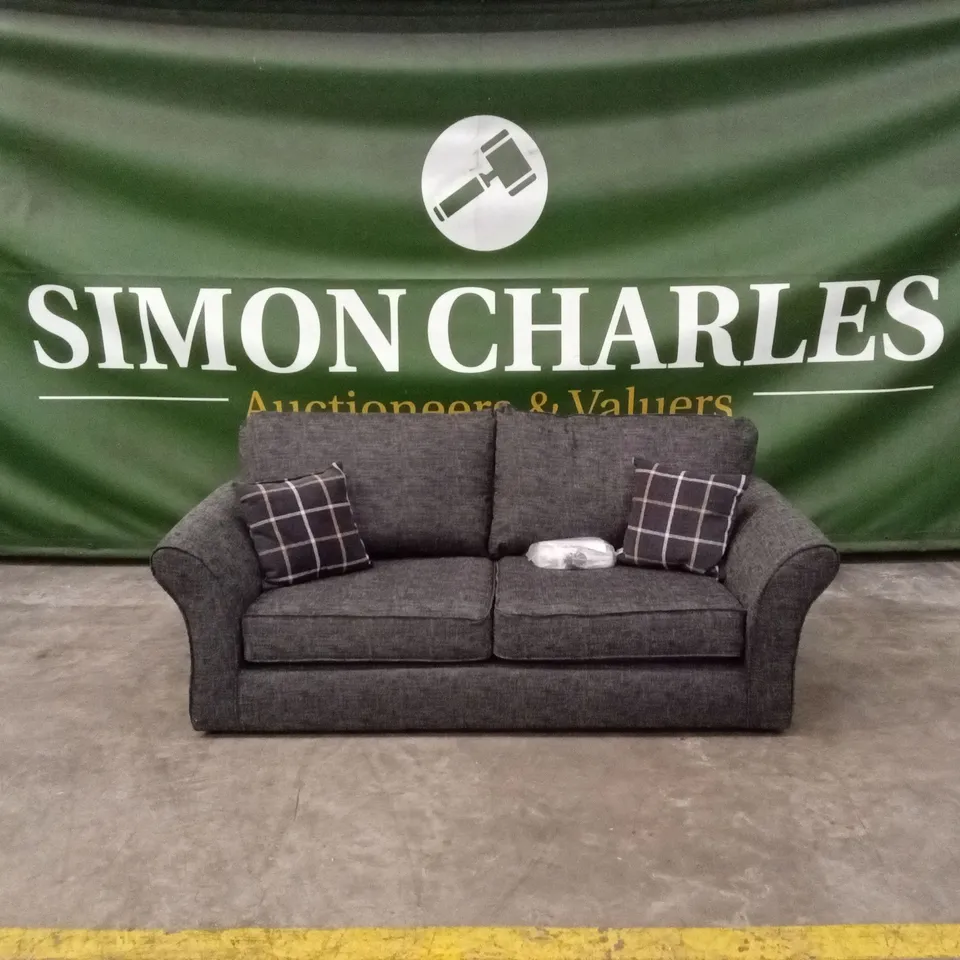 ALSOP 3 SEATER FABRIC SOFA - CHARCOAL RRP £749