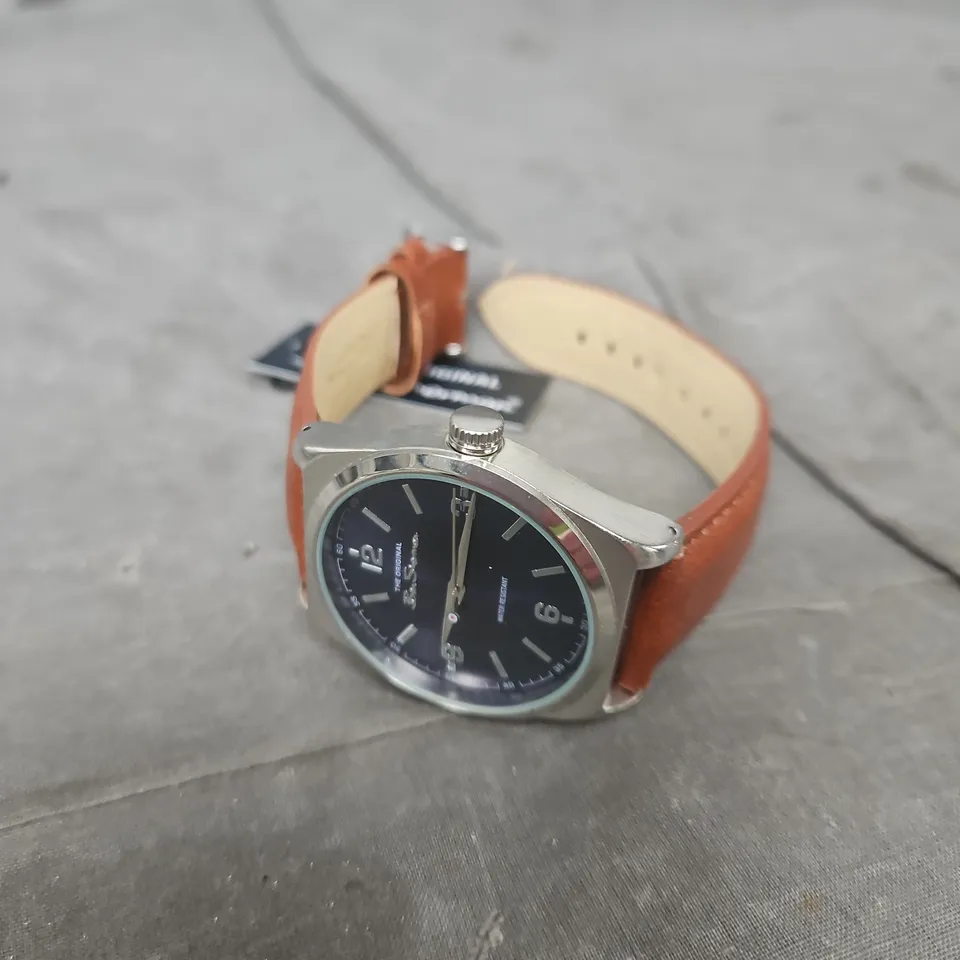 BEN SHERMAN ORIGINAL WATCH – BLUE DIAL, BROWN LEATHER STRAP
