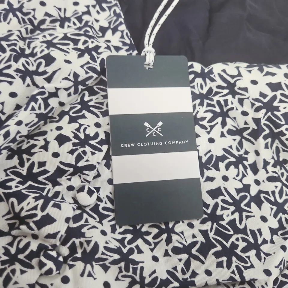 CREW CLOTHING COMPANY AVA TEA DRESS – NAVY DAISY PRINT, UK SIZE 12