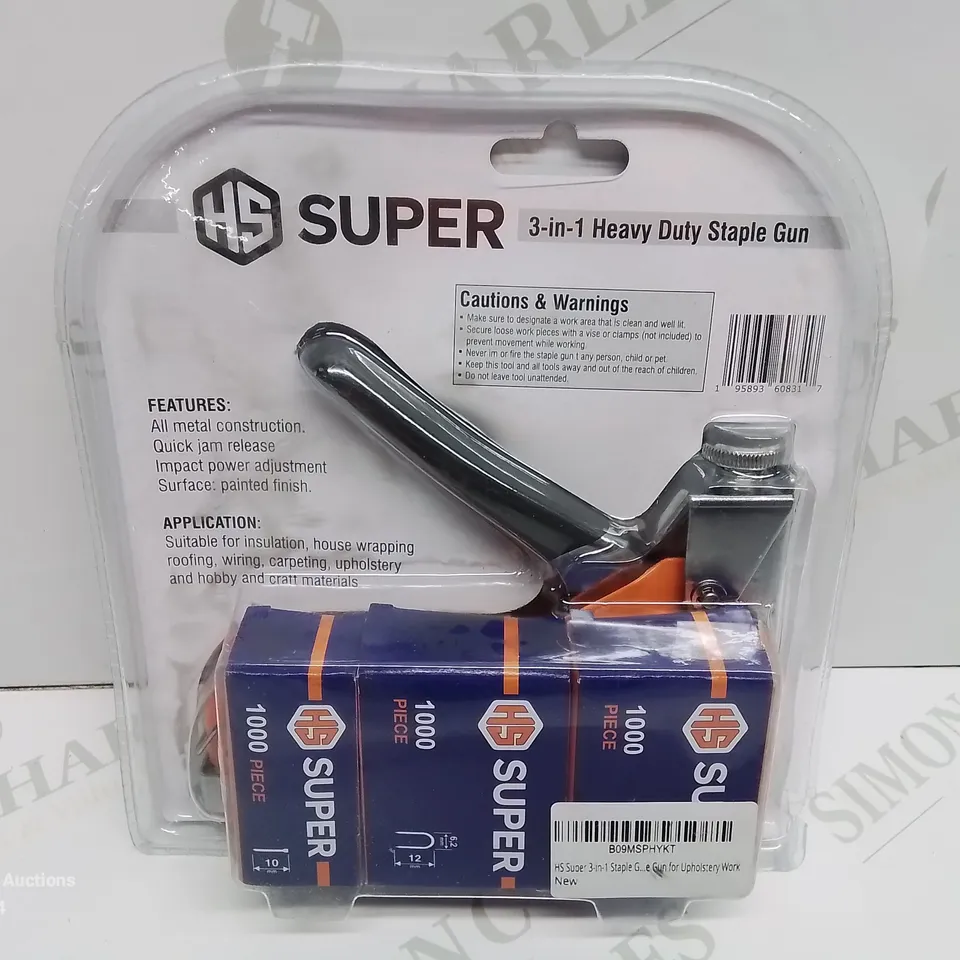 BRAND NEW HS SUPER 3IN1 H3AVY DUTY STAPLER