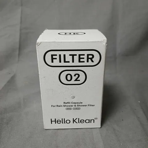 BOXED AND SEALED HELLO KLEAN FILTER 02 REFILL CAPSULE FOR RAIN SHOWER & SHOWER FILTER