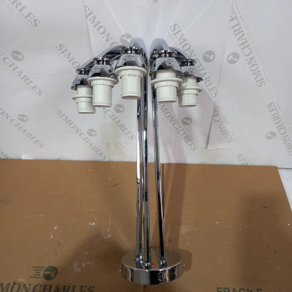 ARLINGTON 5LT SEMI FLUSH POLISHED CHROME CEILING LIGHT