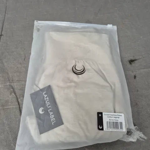 LABEL SCRUNCH SEAMLESS RIBBED LEGGINGS - SIZE M 