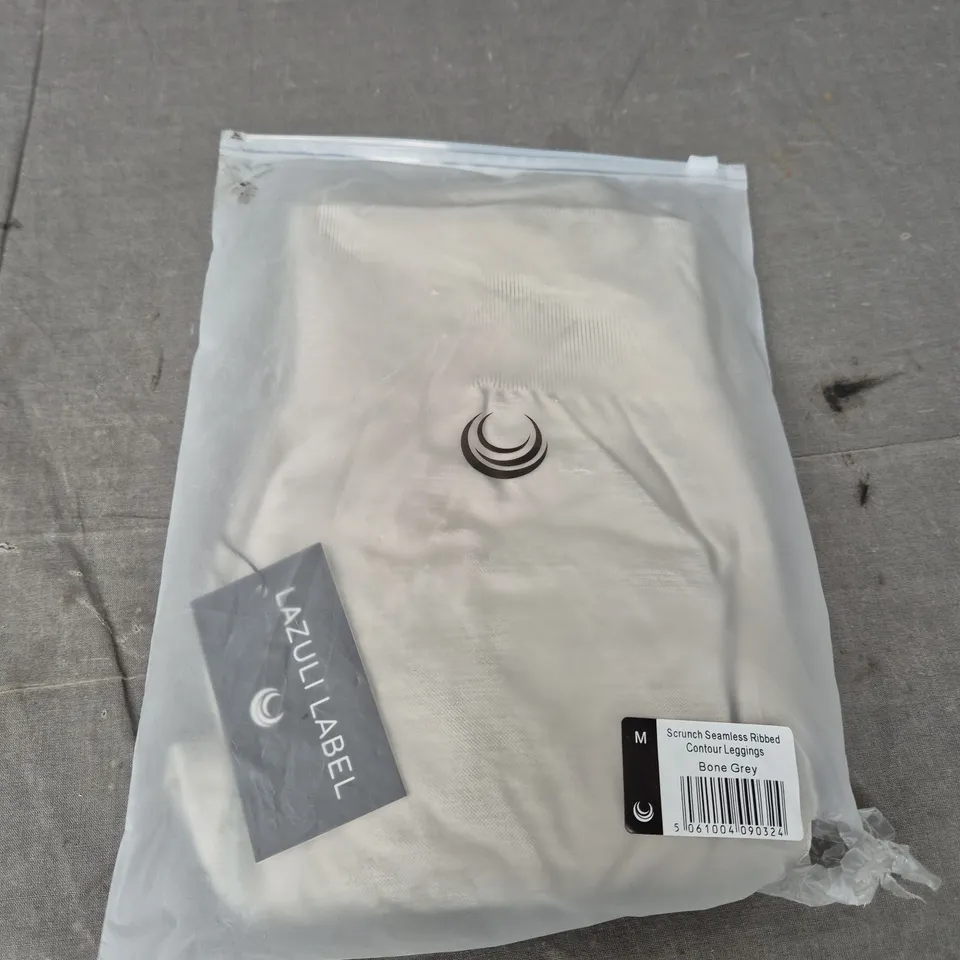 LABEL SCRUNCH SEAMLESS RIBBED LEGGINGS - SIZE M 