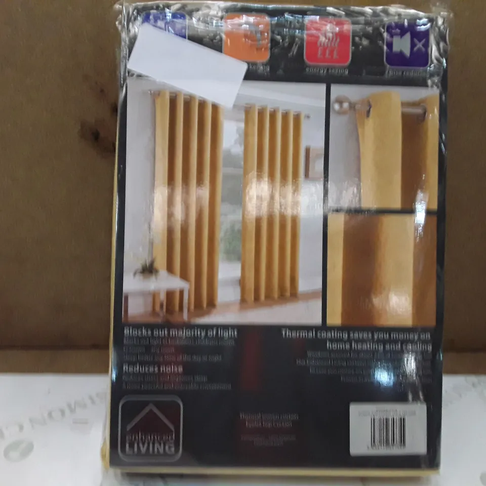 BRAND NEW ENHANCED LIVING BLACK OUT THERMAL CURTAINS - 168CM X 183CM (ORCHE)