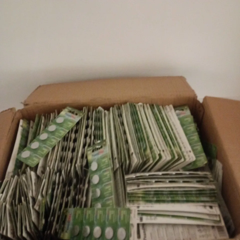 BOX OF APPROXIMATELY 50 POUND MAX LITHIUM BATTERIES CR2032